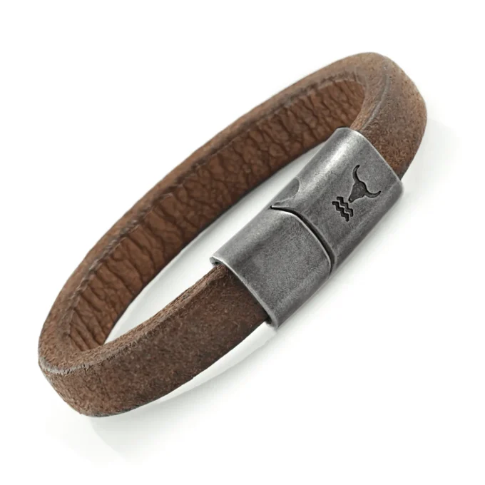 RIDER Herren Armband Leder braun aus dem Isarrider online Shop. Das perfekte Geschenk für Männer zu Weihnachten, Geburtstag oder Jahrestag.